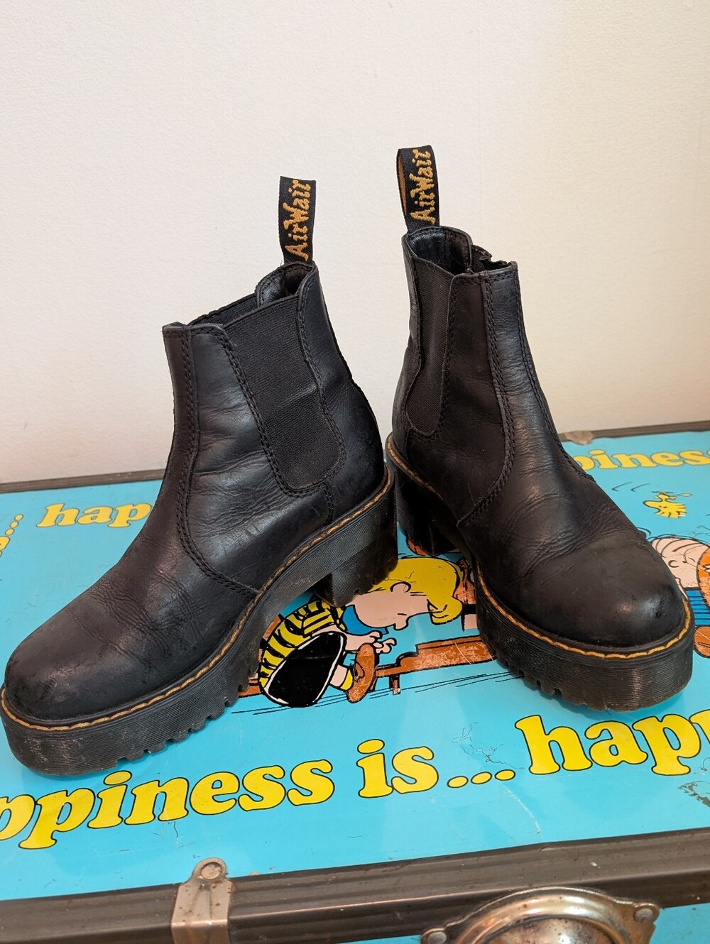 Dr. Martens Rometty Black Platform Chelsea Boots size US 5/UK 3